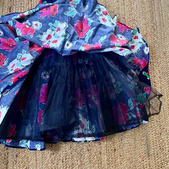 Vintage 80s does 50s AJ Bari floral fit & flare dress - Picture 5 of 5